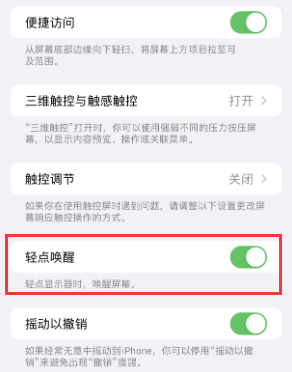 任丘苹果授权维修站分享iPhone轻点无法唤醒怎么办 