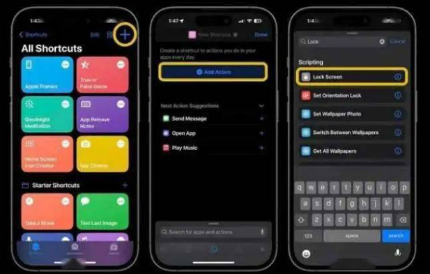 任丘苹果14锁屏维修店分享iPhone14升级iOS16.4后如何创建锁屏快捷方式 