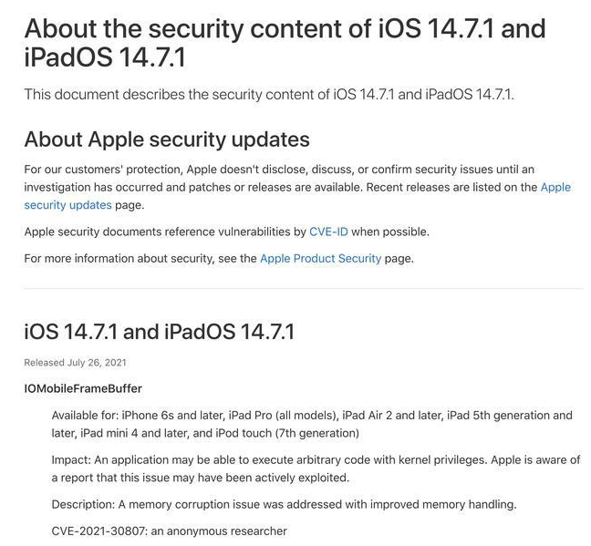 任丘苹果手机维修分享iOS 14.7.1 正式版更新内容及升级方法 