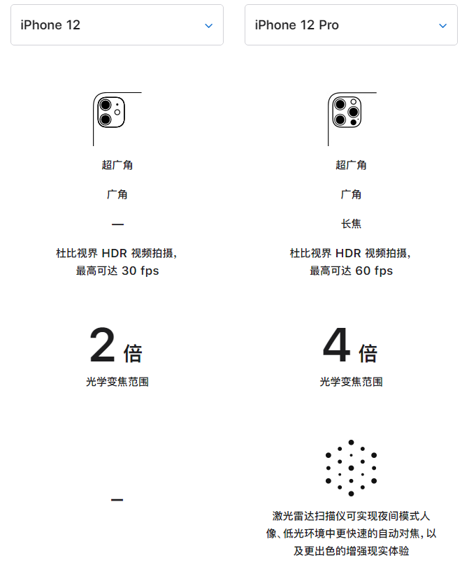 任丘苹果手机维修分享苹果 iPhone 12 与 iPhone 12 Pro 选哪款 